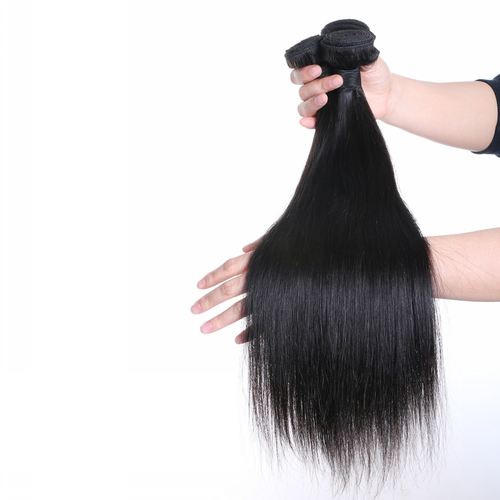 Straight brazilian hair weave  natural human hair best human hair weave YL002